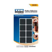 Feltro Adesivo Quadrado Preto 22mm C/16 Tek Bond Feltro Adesivo Quadrado Preto 22mm C/16 Tek Bond