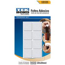 Feltro Adesivo Quadrado Tekbond 22mm Branco Cartela com 12 Feltro Adesivo Quadrado Tekbond 22mm Branco Cartela com 12
