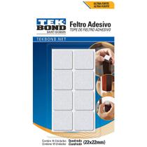 Feltro Adesivo Quadrado Tekbond 22mm Branco Cartela com 16 Feltro Adesivo Quadrado Tekbond 22mm Branco Cartela com 16