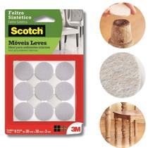 Feltro Adesivo Sintético Branco Redondo Móveis Leves Fixação 3M P/ Móveis Pés Cadeira Mesas Silencioso Ambiente Interno