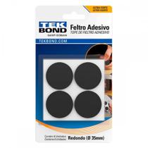 Feltro Adesivo Tekbond Redondo 35Mm Com 8 Pecas