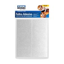 Feltro Adesivo Tekbond Retangular 127x51mm Branco Proteção Piso 2 Unidades