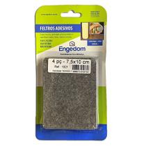 Feltro cinza aa. retang. 75x100x3 mm - 04 un - engedom Feltro cinza aa. retang. 75x100x3 mm - 04 un - engedom