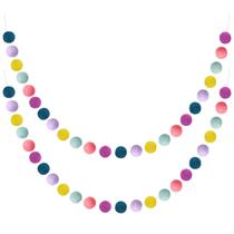 Feltro de lã Garland Boao Pom Pom 2 m, colorido, 24 bolas