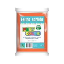 Feltro Feltcolor Liso Laranja Cítrico - 70cm x 50cm
