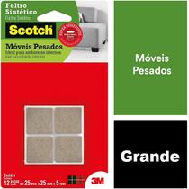 Feltro Moveis Pesados Quadrado Marrom Grande 12 UND