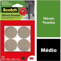 Feltro Moveis Pesados Redondo Marrom Medio 8 UND