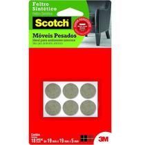 Feltro Moveis Pesados Redondo Marron Pequeno 18 UND