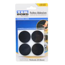 Feltro para Cadeira Redondo Preto 35mm com 8 TEKBOND Feltro para Cadeira Redondo Preto 35mm com 8 TEKBOND