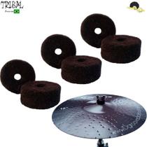 Feltro para Estante de Prato Tribal Percussion - Kit com 6 Feltros Lã de Carneiro Preto