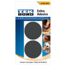 Feltro Preto Redondo 46mm com 4 Unidades TekBond Feltro Preto Redondo 46mm com 4 Unidades TekBond