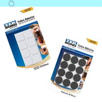 Feltro Quad 22Mm C24 Branco + Red 20Mm C24 Preto Cartela C48