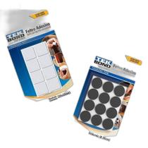 Feltro Quad 22Mm C24 Branco + Red 20Mm C24 Preto Cartela C48