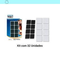 Feltro Quadrado 22 Mm Branco C8 E Preto C24 Cartela C/32 Preta/Branca Feltro Quadrado 22 Mm Branco C8 E Preto C24 Cartela C/32 Preta/Branca