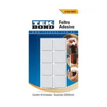 Feltro Quadrado 22MM Branco Com 16 Peças - Tekbond Feltro Quadrado 22MM Branco Com 16 Peças - Tekbond
