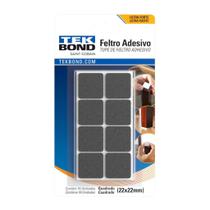 Feltro Quadrado 22MM Preto Com 16 Peças - Tekbond Feltro Quadrado 22MM Preto Com 16 Peças - Tekbond