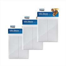 Feltro Redondo 127x51mm Protetor Adesivo Kit 3 Pacotes