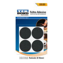 Feltro Redondo 35mm Preto C/8 Un (fl)