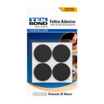 Feltro Redondo 35mm Preto Cartela 8 Unidades Tekbond