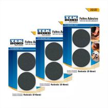 Feltro Redondo 46mm Protetor Adesivo C/4 Un - Kit C/3