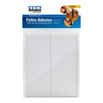 Feltro Retangular 127x51mm Branco Cartela 2 Unidades Tekbond