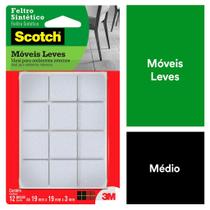 Feltro Sintético 3m Scotch Quadrado Branco Médio 12 Unidades Feltro Sintético 3m Scotch Quadrado Branco Médio 12 Unidades