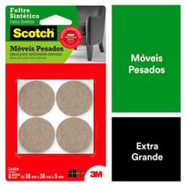 Feltro Sintético Marrom Redondo Grande Móveis Pesados Scotch Feltro Sintético Marrom Redondo Grande Móveis Pesados Scotch