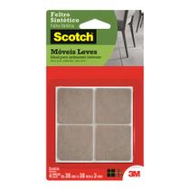 Feltro Sintético Móveis Scotch Quadrado Marrom Grande G 3M