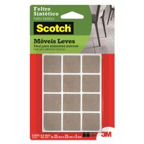 Feltro Sintético Móveis Scotch Quadrado Marrom Pequeno P 3M Feltro Sintético Móveis Scotch Quadrado Marrom Pequeno P 3M