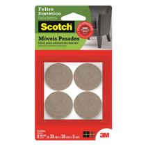Feltro Sintético Móveis Scotch Redondo Marrom Medio M 3M