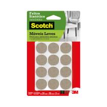 Feltro Sintético para Móveis Leves Redondo Pequeno Com 12 Unidades Scotch - 3