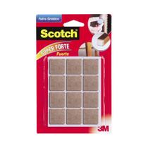 Feltro Sintético Quadrado Pequeno Marrom Scotch 12un - 3M Feltro Sintético Quadrado Pequeno Marrom Scotch 12un - 3M