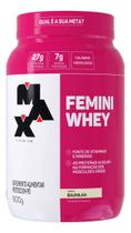 Femini Whey Protein Sabor Baunilha Pote 900g Suplemento Academia Max Titanium