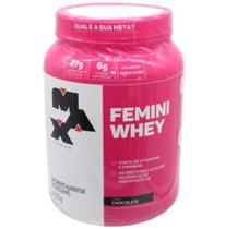 Femini Whey Proteina Sabor Chocolate Max Titanium 900gr