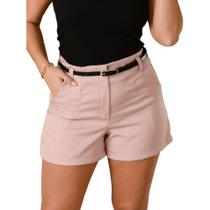 Feminina Short Milazzo com Cinto Tecido Alfaiataria