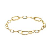 Feminino 925 Prata Esterlina Banhado a Ouro Rosegold Trevo Da Sorte Mini Charme Para Mim Pulseira