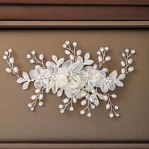 Feminino Casamento Flor Strass Pérola Grampo De Cabelo Pente Nupcial Tiara Bandana Jóias Acessório