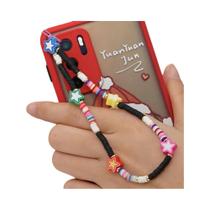 Feminino Diy Carta Contas Flor Telefone Cordão Anti-perdido Pulseira Celular Charme Cinta