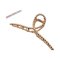 Feminino Goldhollow Geométrico Metal Garra De Cabelo Clipe Prata Moda Hairpin Headband