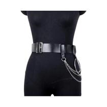 Feminino Goth Punk Metal Cintura Corrente Cinto Multi-camada Couro Do Plutônio Arnês Espartilho Sexy