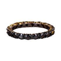 Feminino preto redondo zircão pedra jóias de casamento promessa amor anéis de noivado para mulher Feminino preto redondo zircão pedra jóias de casamento promessa amor anéis de noivado para mulher