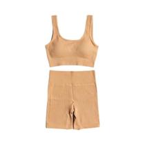 Feminino Sexy Sem Costura Conjunto De Yoga Ginásio Wear 2 Pçs Treino Correndo Roupas Atlético