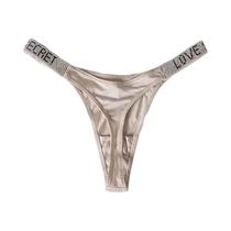 Feminino Sexy Strass Leopardo Tanga Cintura Baixa G String Calcinha Tamanho S-XL