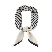 Feminino versão coreana de listras simples brocado forjando 70cm pequeno lenço quadrado lenço lenço