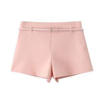 Feminino Vintage Chique Sem Mangas Com Decote Em V Terno Blazer Faixas Colete Shorts Retos Verão