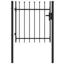 Fence Gate VidaXL Single Door Spike Top Heavy Duty Steel