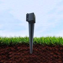 Fence Post Anchor Ground Spike Metal Black Powder Revestido
