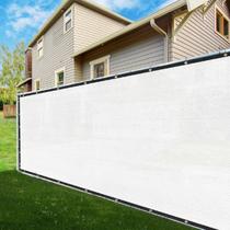 Fence Privacy Screen ShadeMart White Heavy Duty 5'x10' Fence Privacy Screen ShadeMart White Heavy Duty 5'x10'