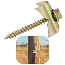 Fence Staples Yuuchail, fio de aço galvanizado em forma de U, 100 unidades
