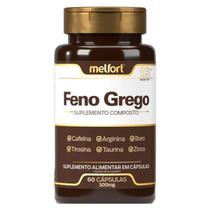 Feno Com Taurina, Arginina, Boro, Tirosina 60 Cápsulas 500mg Melfort